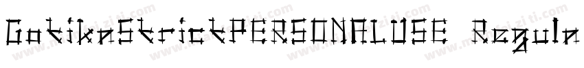 GotikaStrictPERSONALUSE Regular字体转换